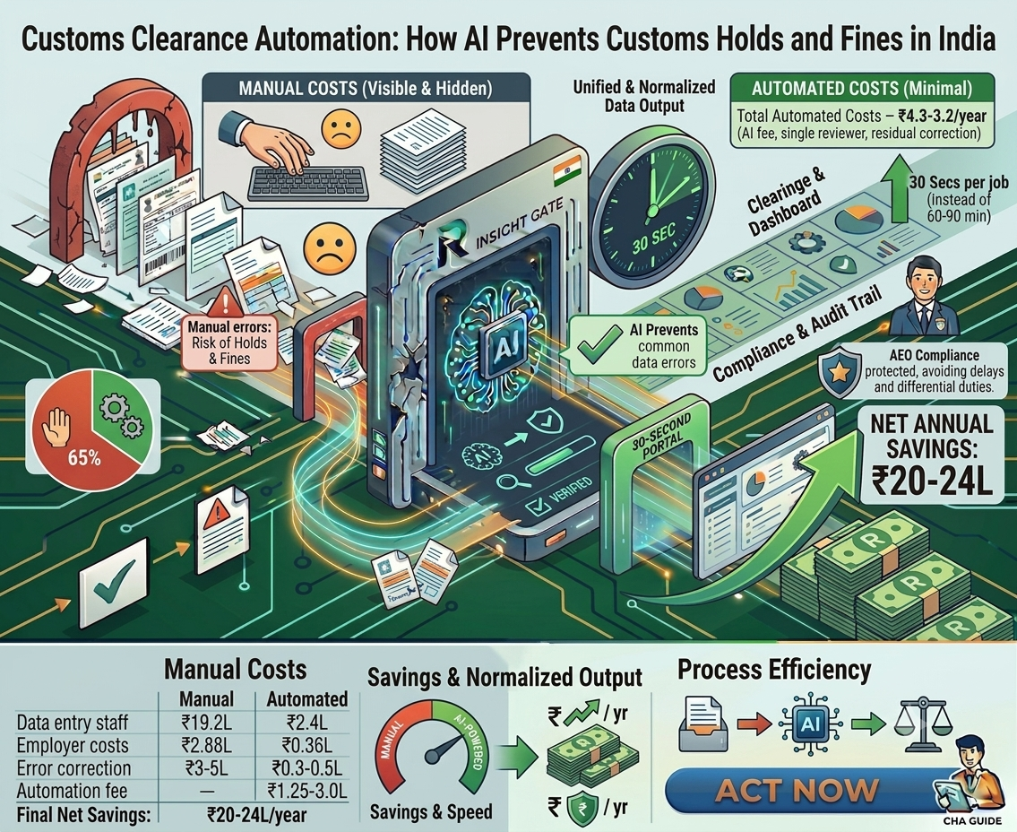 Customs Clearance Automation: How AI Prevents Customs Holds and Fines in India