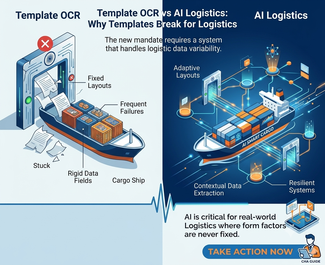 Template OCR vs AI Document Processing: Why Templates Break for Logistics 